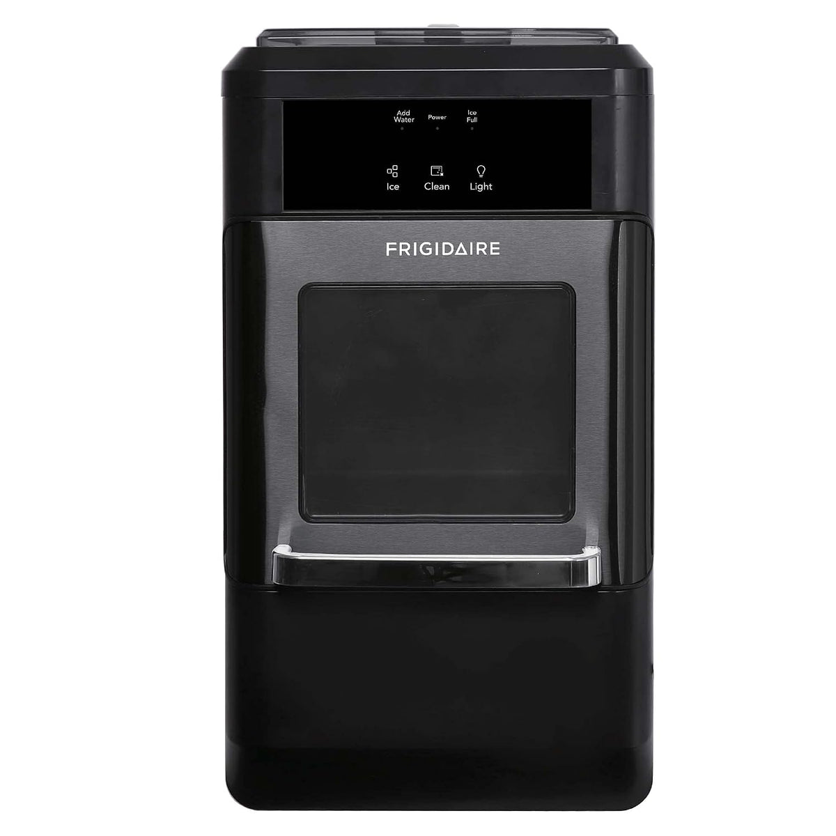 EFIC237 Countertop Crunchy Chewable Nugget Ice Maker, 44lbs per day, Black Stainless