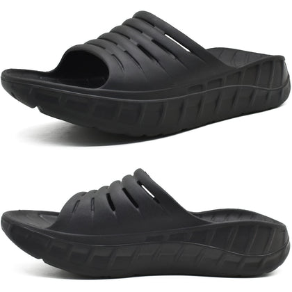 Mens Orthotic Recovery Sandals Arch Support Slides Black Size 15