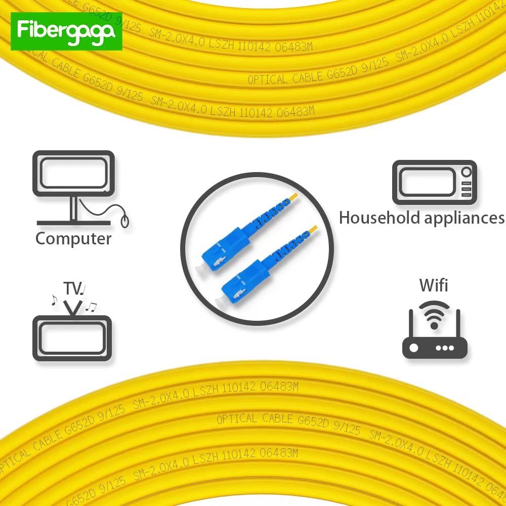 SC to SC OS2 Fiber Optic Cable Single Mode Simplex, 3m(10ft)