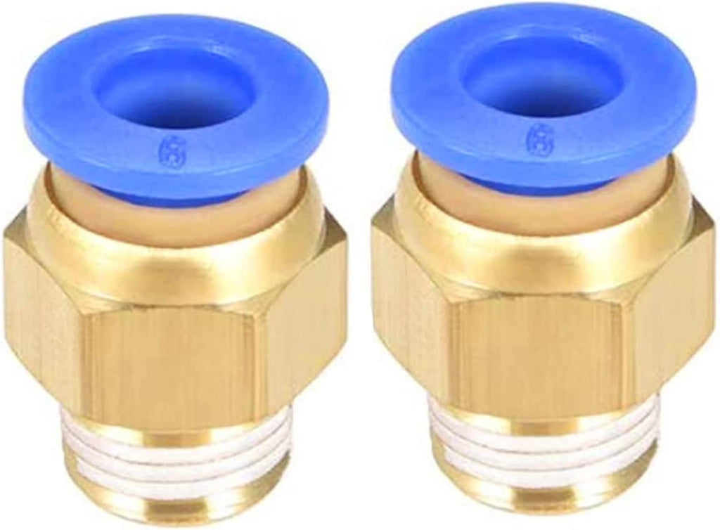 PC6-01 Push to Connect Fittings, 6mm Tube OD x 1/8” G Thread, Straight Pneumatic Quick Fitting Air Line Connector,One Touch Hose Connector,Pneumatic Air Straight Fitting 10Pcs