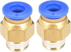 PC6-01 Push to Connect Fittings, 6mm Tube OD x 1/8” G Thread, Straight Pneumatic Quick Fitting Air Line Connector,One Touch Hose Connector,Pneumatic Air Straight Fitting 10Pcs