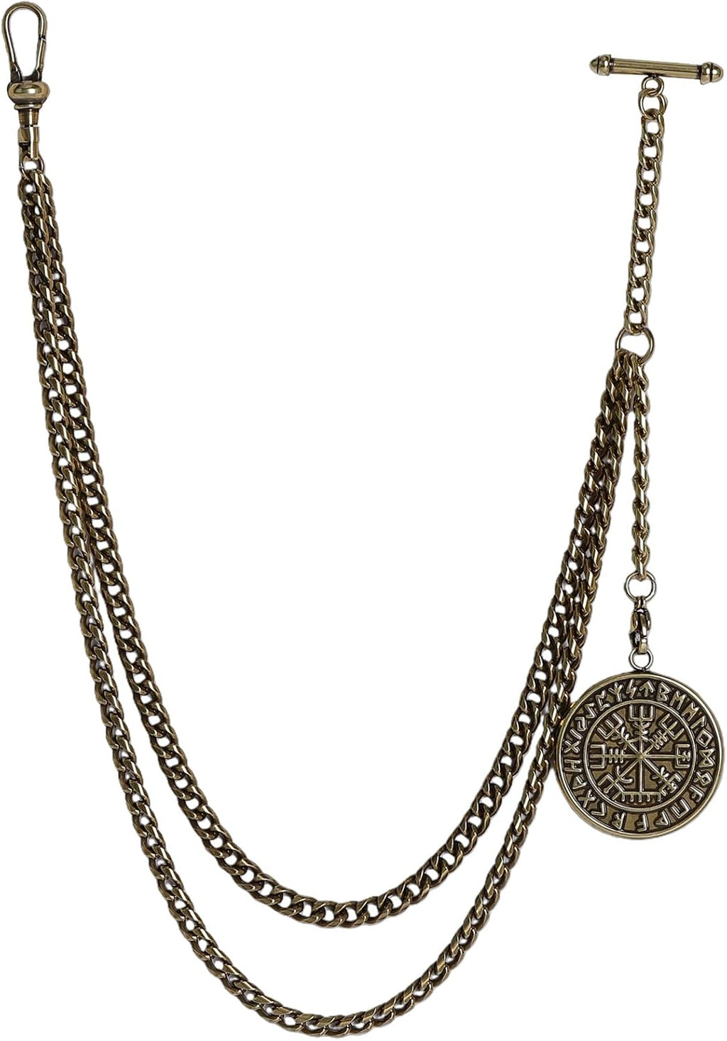 Pocket Watch Chain，Watch Chain Men, Double-Layer Design, with Two Hooks, Halloween, Thanksgiving and Christmas Vests
