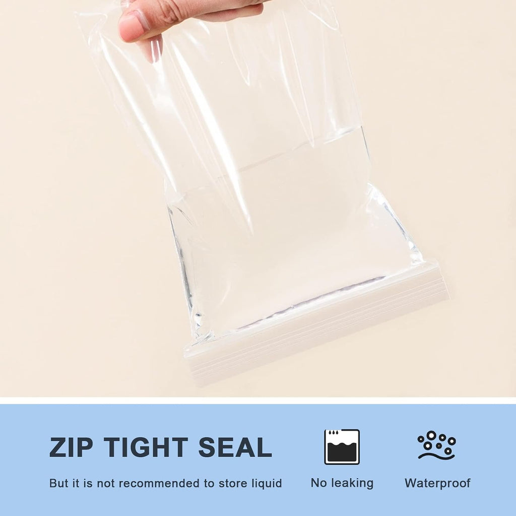 100 Pack 13 x 18 In Resealable Poly Bags Clear Plastic Zip Seal Bag