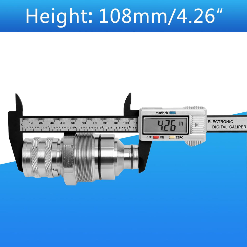 7246802 Female Flat Face Hydraulic Quick Coupler Compatible with Bobcat
