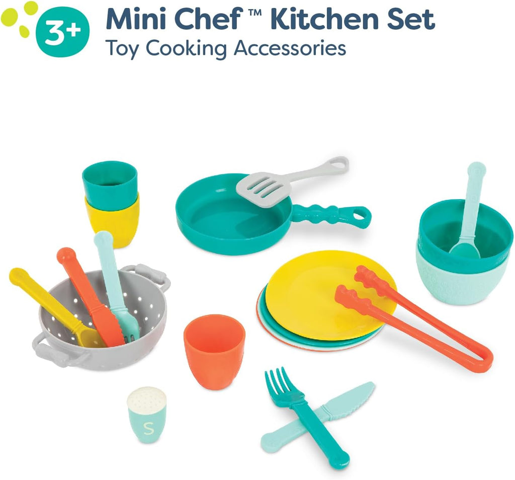 – Play Kitchen Accessories – Cookware, Dishes, Utensils – 33 Pieces Play Set for Kids – Pretend Play Toys – 3+ Years–