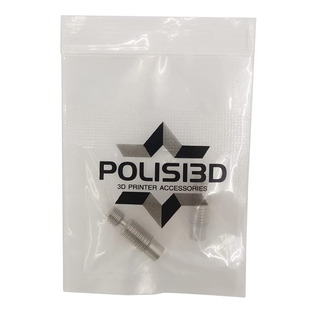 2-Pack 3D Printer Super Smooth Titanium Alloy All Metal Thermal Barrel Feeding Tube V6 Heatbreak Throat Compatible