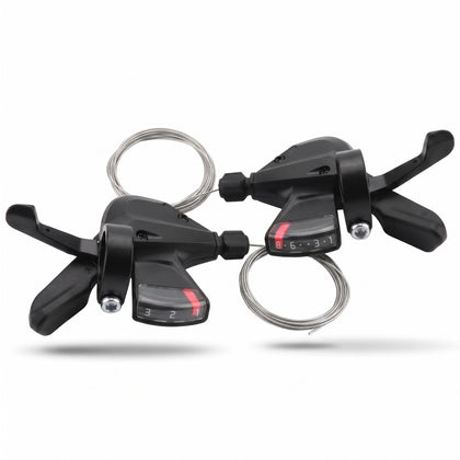 3x8 Speed Bike Shift Levers Set, 24 Speed Mountain Bicycle Trigger Shifter Combo with Inner Shift Cables, Compatible