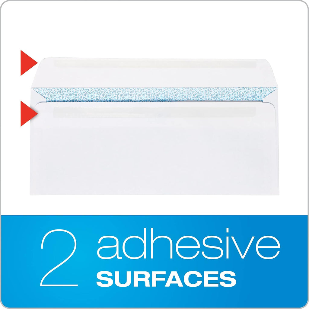 #10 Security Envelopes, 500 Pack, Double Window Self Seal Envelopes for Invoices, QuickBooks Checks and Business