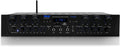 Bluetooth Home Audio Amplifier - 6 Channel Stereo Receiver Amp, 600 Watt Power, Commercial or Karaoke with Mic