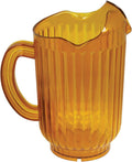 60 oz Amber Plastic Pitcher, 3 Spouts