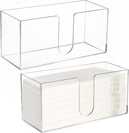 2 Pack Acrylic Paper Towel Holder, Suitable for Multifold Napkins