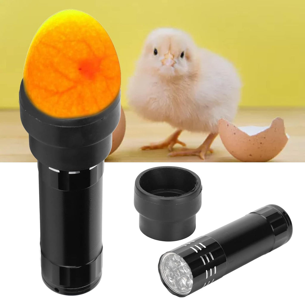 Egg Candler Tester, 9 Lamp Safe Cool Light Egg Candler LED Light Candling Lamp with Lanyard for Chickens Geese Cranes