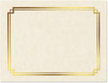 Gold Foil on Cream Certificate Paper - Pack of 25, 8-1/2" x 11" Parchment, Laser & Inkjet Printer Compatible