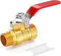GASHER 1PCS 1/2 Inch Brass Mini Ball Valve, Shut Off Valve, 1/2 Inch Male x Female NPT Thread Pipe Fitting