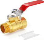 GASHER 1PCS 1/2 Inch Brass Mini Ball Valve, Shut Off Valve, 1/2 Inch Male x Female NPT Thread Pipe Fitting