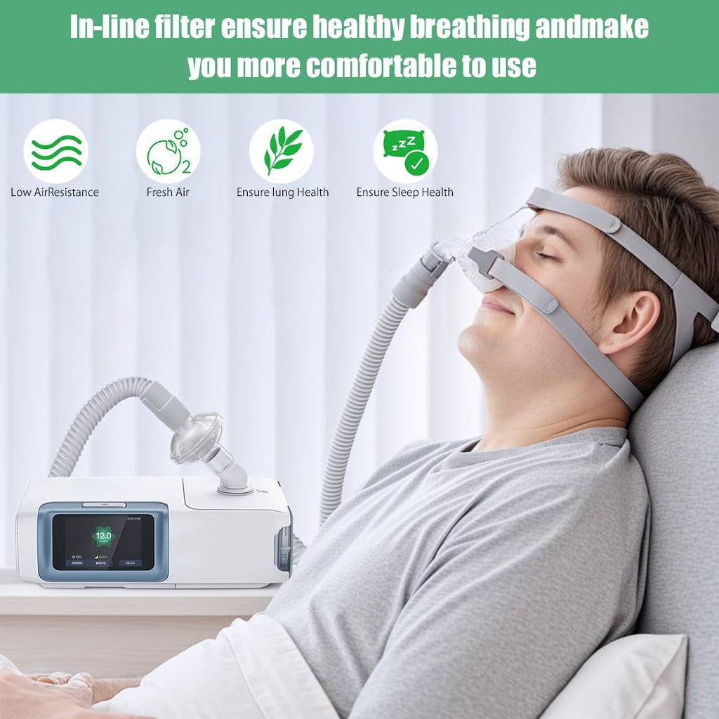 Inline Filter for CPAP Universal for BiPAP Machine Inline CPAP Filters Standard Tubing Compatible with All 22mm 25mm