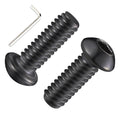 Wensilon (50Pcs) 1/4-20 * 5/8 Button Head Socket Cap Bolts Screws, 304 Black Stainless Steel, Allen Hex Drive, Bright Finish, Fully Machine Thread