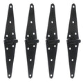 Gate Hinges Black Shed Hinge Iron Strap Hinges 6-Inch, 4PCS