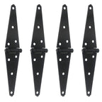 Gate Hinges Black Shed Hinge Iron Strap Hinges 6-Inch, 4PCS