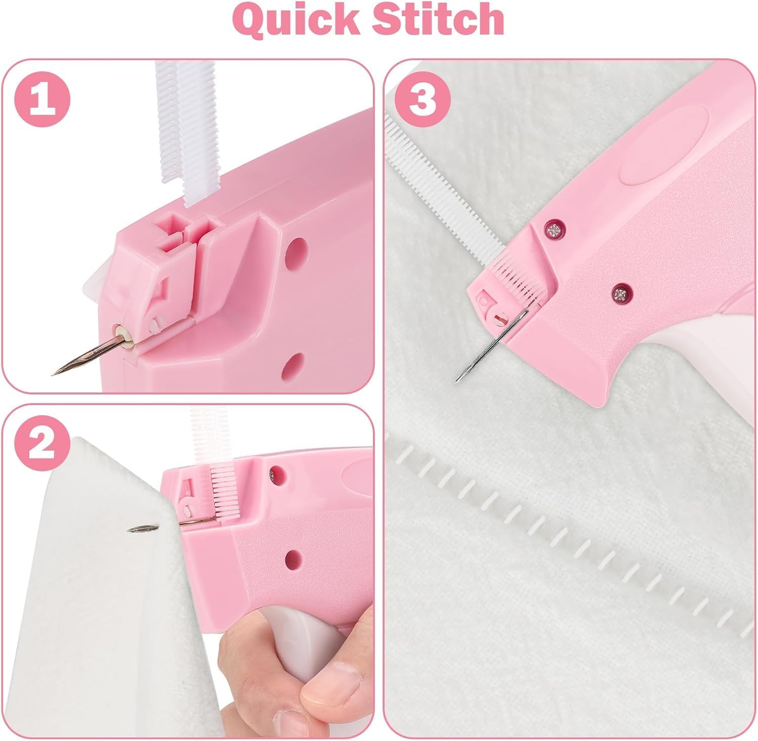 Stitch Gun for Clothing, 2 in 1 Mini Tagging Gun & Retail Price Tag Attacher Gun for Clothes with 6 Needles,1050pcs