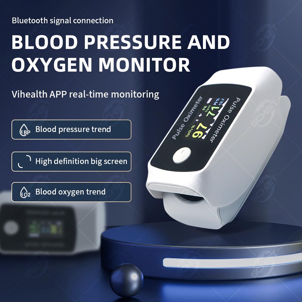 Portable Fingertip Pulse Oximeter And Blood Pressure Monitor With Light Weight Compact Structure And Easy Measurement