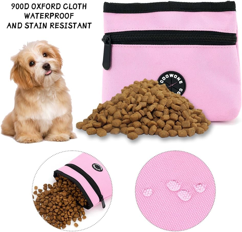 Dog Treat Pouch with Pet Training Clicker, Detachable Dog Puppy Training Treat Bag, 900D Oxford Cloth Magnetic