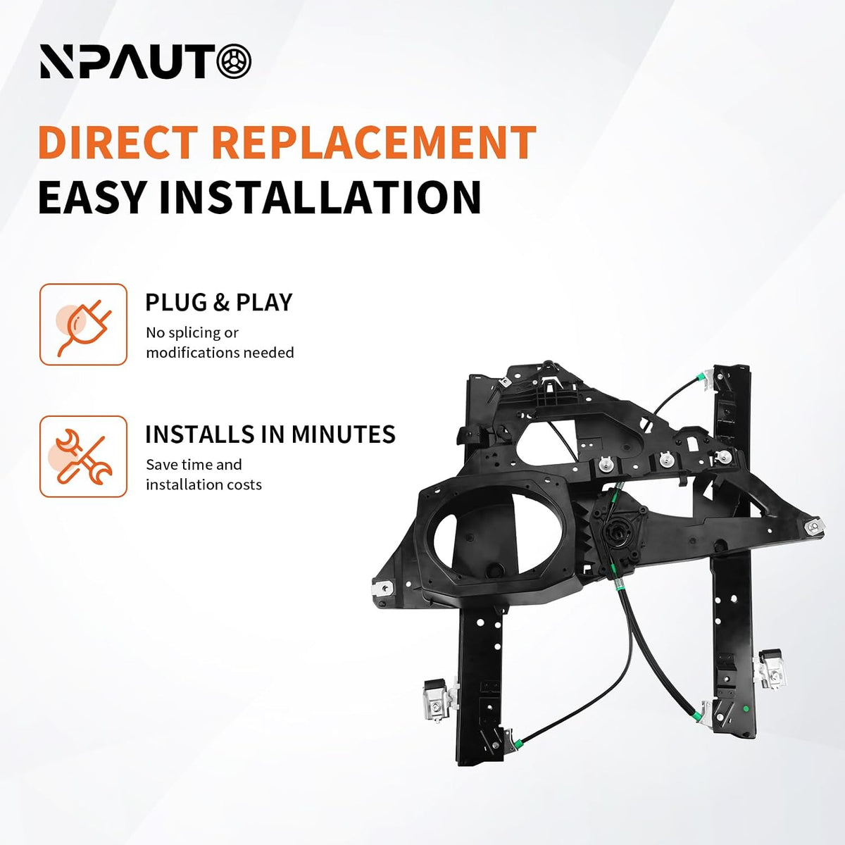 Front Right Power Window Regulator with Panel Without Motor for Expedition