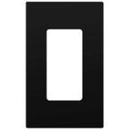 ENERLITES 1-Gang Black Screwless Decorator Switch Outlet Wall Plate Cover