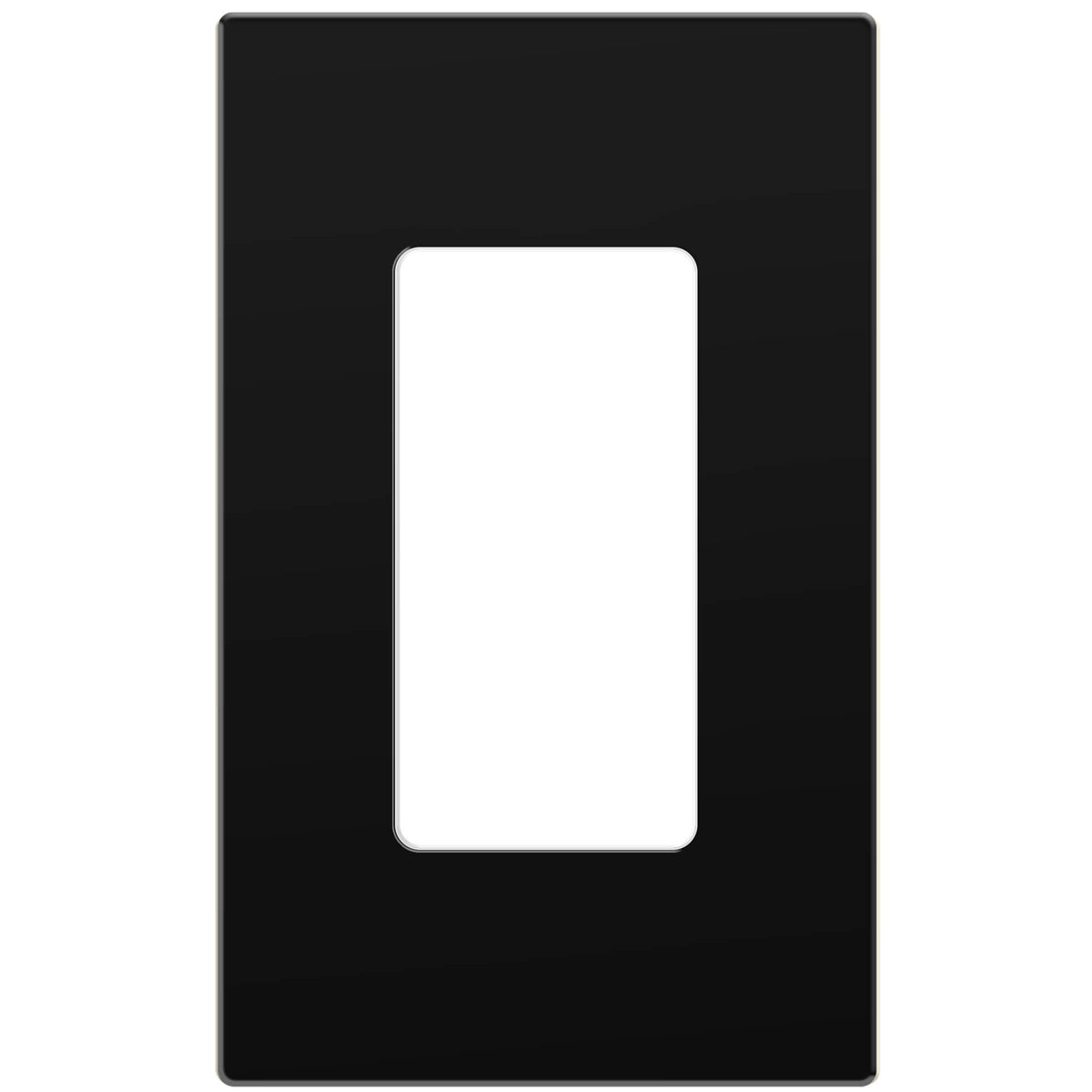 ENERLITES 1-Gang Black Screwless Decorator Switch Outlet Wall Plate Cover