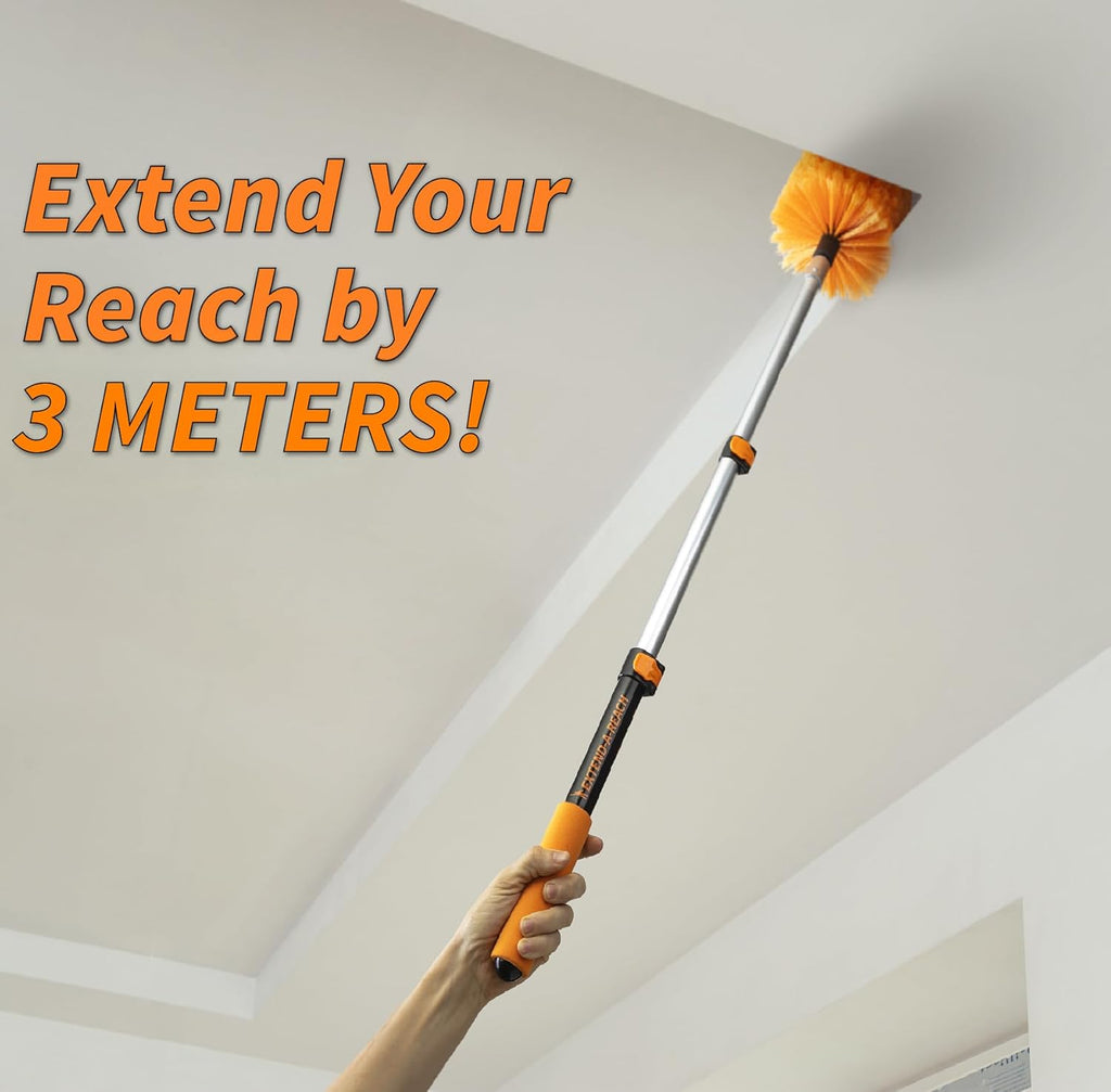 1.5-3 ft Long Paint Roller Extension Pole // Multi-Purpose Telescopic Extension Pole with Universal Twist-on Metal