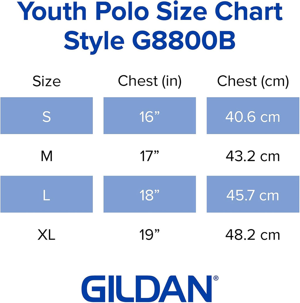 Kids' DryBlend Short Sleeve Polo, Style G8800b, 3-Pack