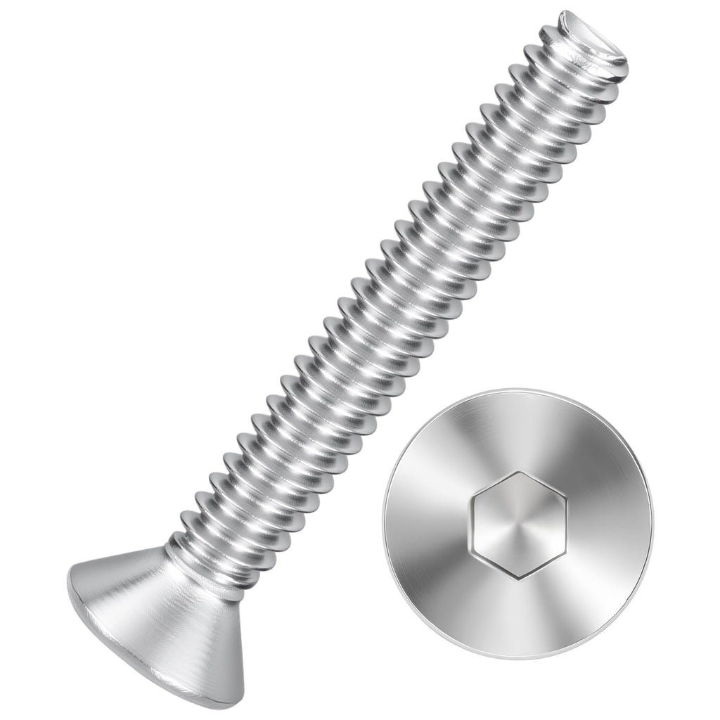 Kozelo 25Pcs #6-32x1 Flat Head Socket Cap Screw Countersunk Bolt