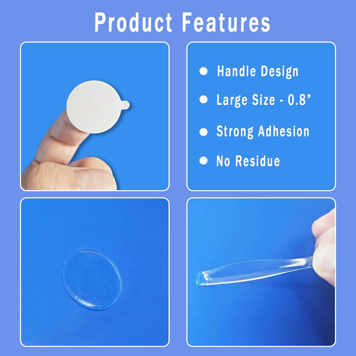 Double Sided Tape, Adhesive Dots (252Pcs, 0.79"), Sticky Tack, Poster Putty