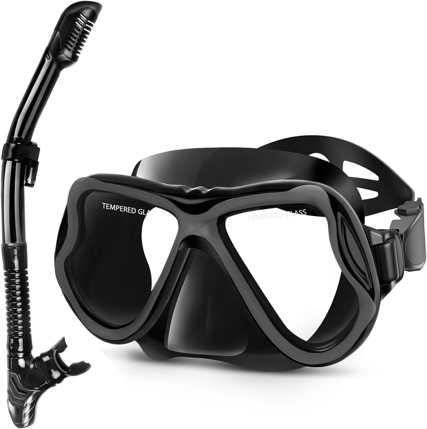 Snorkeling Gear for Adults Kids, Dry Snorkel Mask Set Anti-Fog | Panoramic Wide View Leak-proof, Swim Diving Mask
