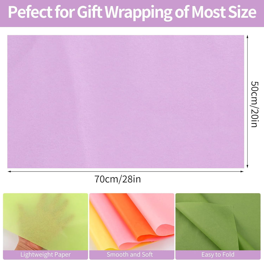 360 Sheets Colored Tissue Paper for Gift Bags & Crafts 20 X 28 Inch