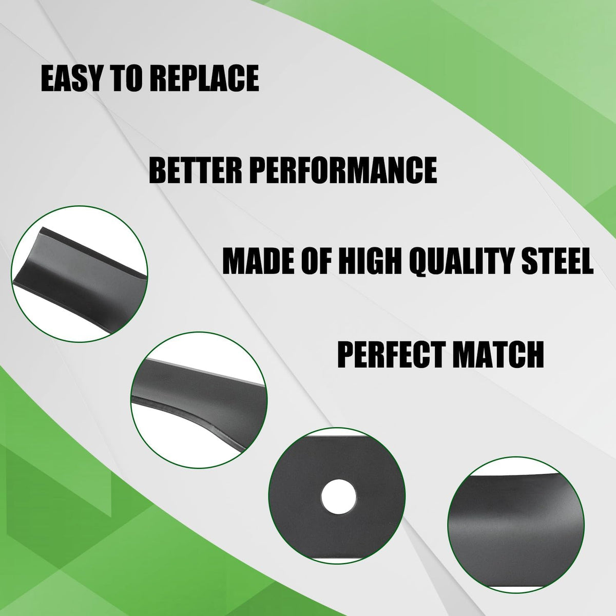 RANSOTO 50" Mower Blade and Belt Set for Toro TimeCutter SS5000 SS5060 MX5000 MX5060, Toro 50 Mower Deck Maintenance Kit, Replaces 115-5059-03 & 119-8820, 3 High-Lift Blades & Heavy-Duty Belt