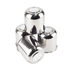 4Pcs 4.25" Stainless Trailer Wheel Center Caps, 4.29" H Chrome