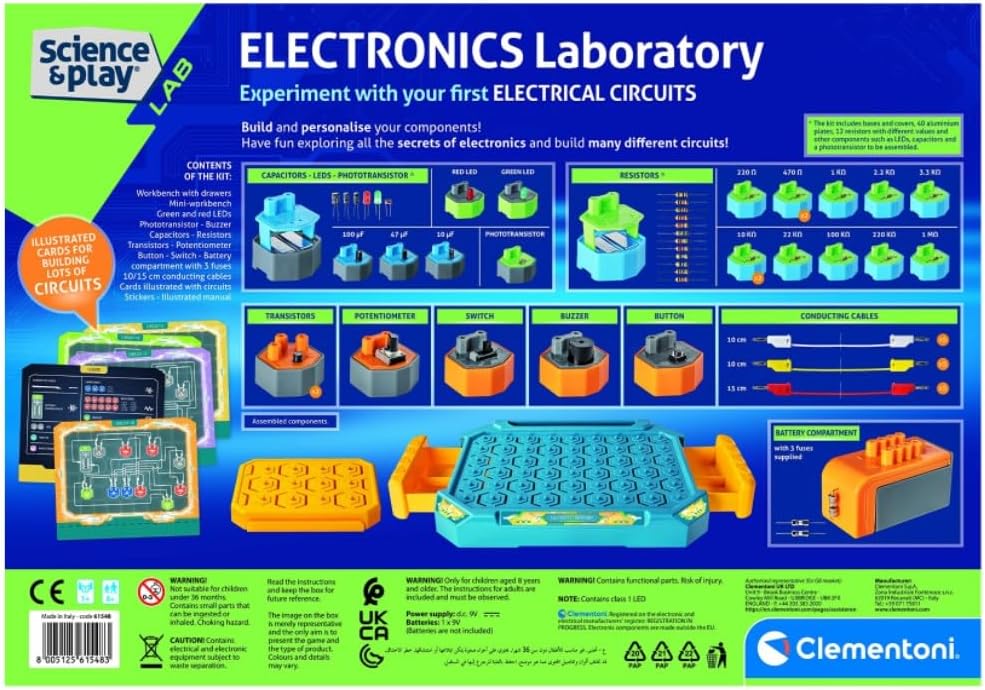 Science & Play: Electronic Lab Kit for Kids, Educational STEM Experiment Set for Learning Electronics and Circuitry