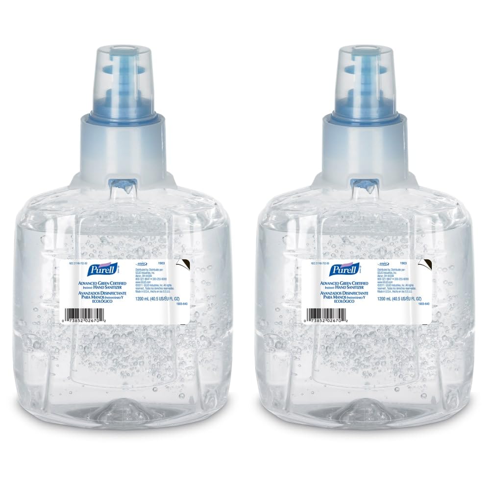 PURELL 1903-02 LTX Refill, Advanced Green Certified Hand Sanitizer (1200 mL) - 2 Pack