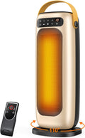 Space Heater, 1500W PTC Ceramic Electric Heaters for Indoor Use with Remote, 4 Levels Room Heater with LED Touch