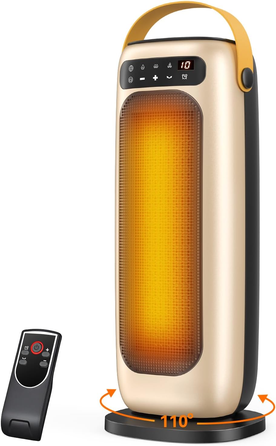 Space Heater, 1500W PTC Ceramic Electric Heaters for Indoor Use with Remote, 4 Levels Room Heater with LED Touch