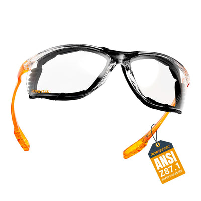 Safety Glasses with Removable Foam Gasket, ANSI Z87.1 (72317)