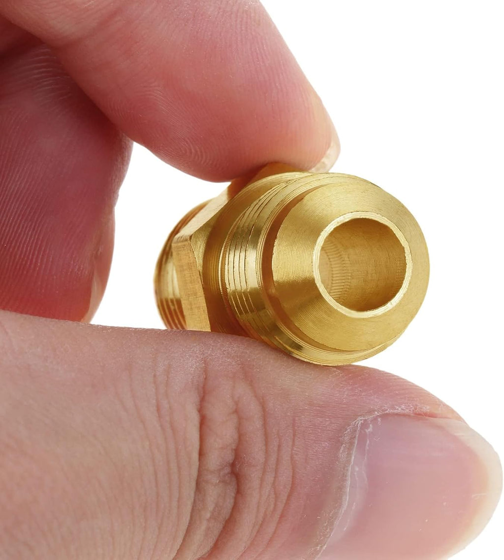 Brass 3/8" Flare x 3/8" Male Flare Tube Fitting Gas Adapter 2PCS