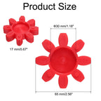 uxcell 4pcs GS28 Coupling Insert, Urethane Flexible Solid Type Jaw Coupling Center Insert for L-Jaw Couplings L-Jaw Couplers Set, Red