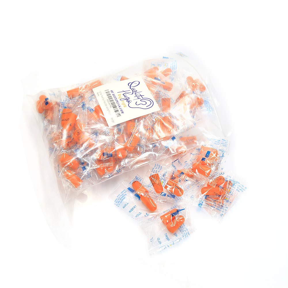 Quality Foam Earplugs 50 Pair - 32dB Noise Cancelling Individually Wrapped