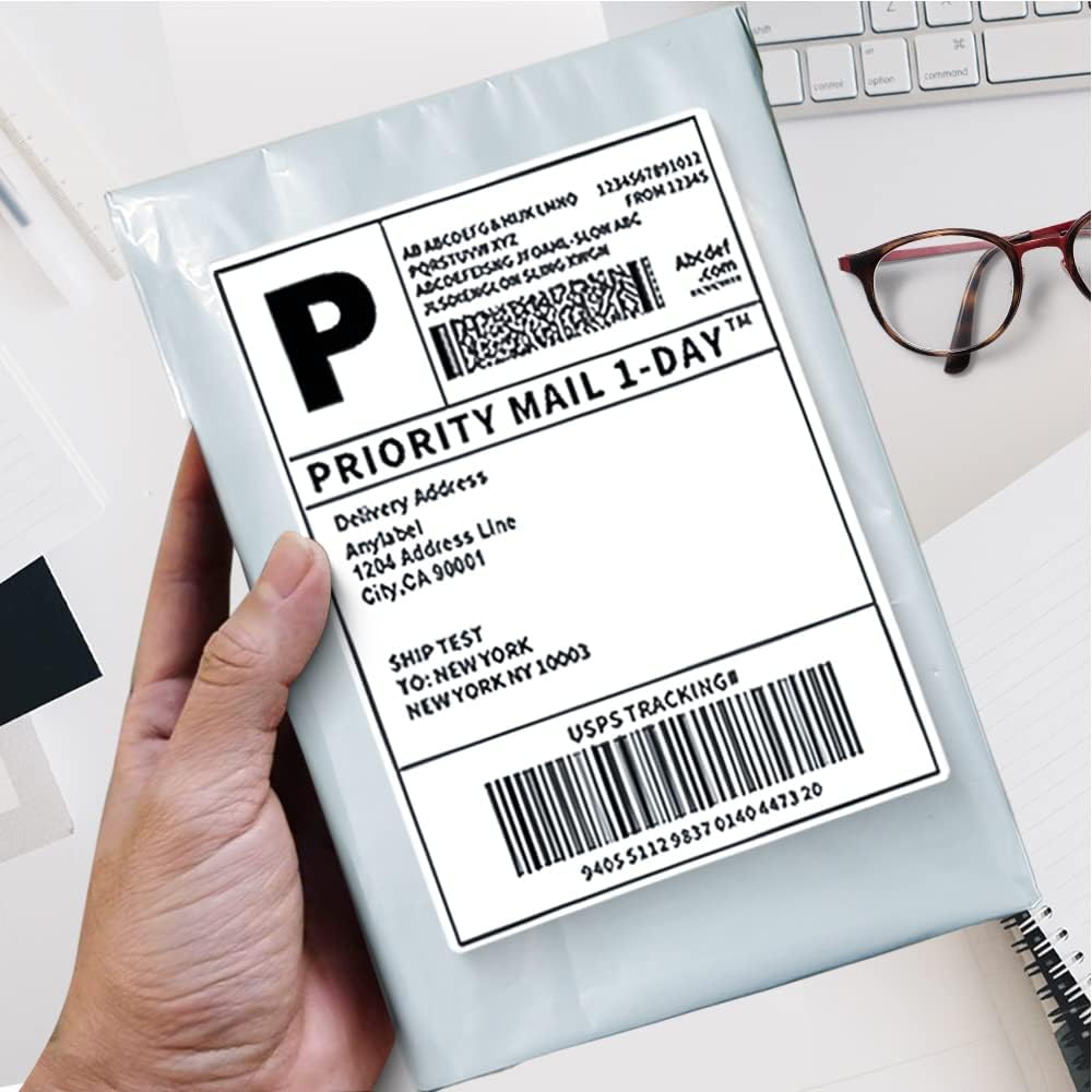 200 pcs 6x9 Inches White (Silver) Poly Mailers Shipping Envelopes, Strong Adhesive Sealing, Waterproof, and