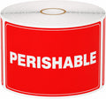 5" x 3" Perishable Warning Labels 500 PCS Waterproof Vinyl Stickers
