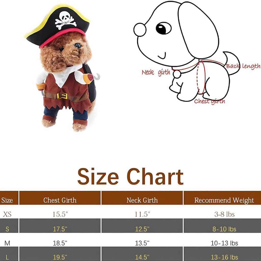 Pet Dog Costume Pirates of The Caribbean Style (Large)