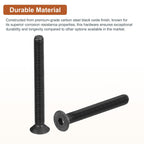 DTGN M4-0.7x30mm Flat Head Socket Cap Screws, 100 Pack Hex Socket Flat Head Screws Carbon Steel Black Oxide, Full Thread, Countersunk Bolts