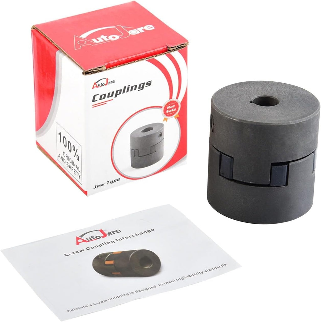 1/2" to 3/4" L095 Flexible 3-Piece L-Jaw Coupling Set & Buna-N NBR Rubber Spider